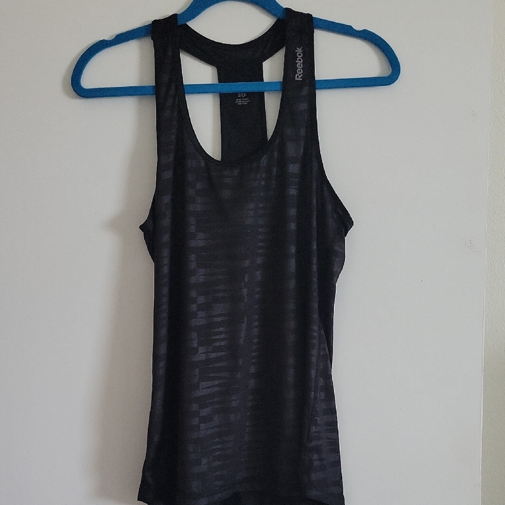 Reebok Black Fitted Sleeveless Tank Top